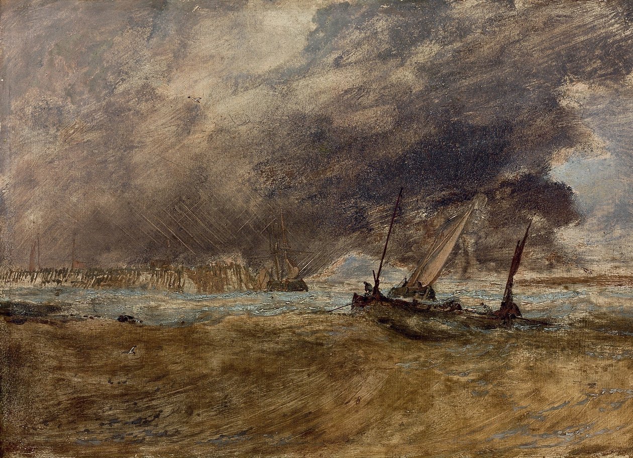 Seapiece med fiskebåter av Joseph Mallord William Turner