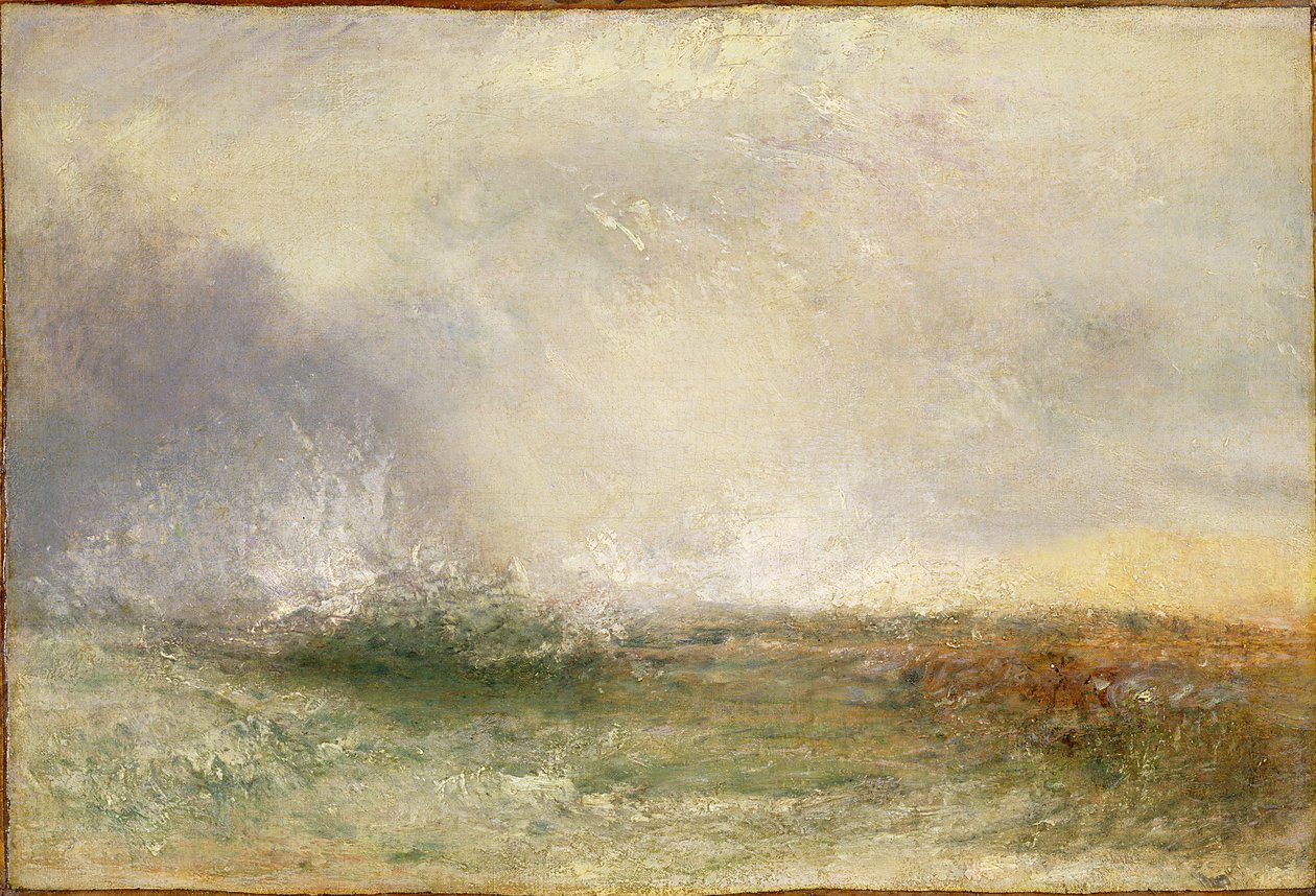 Stormy Sea Breaking on a Shore, 1840-5 av Joseph Mallord William Turner