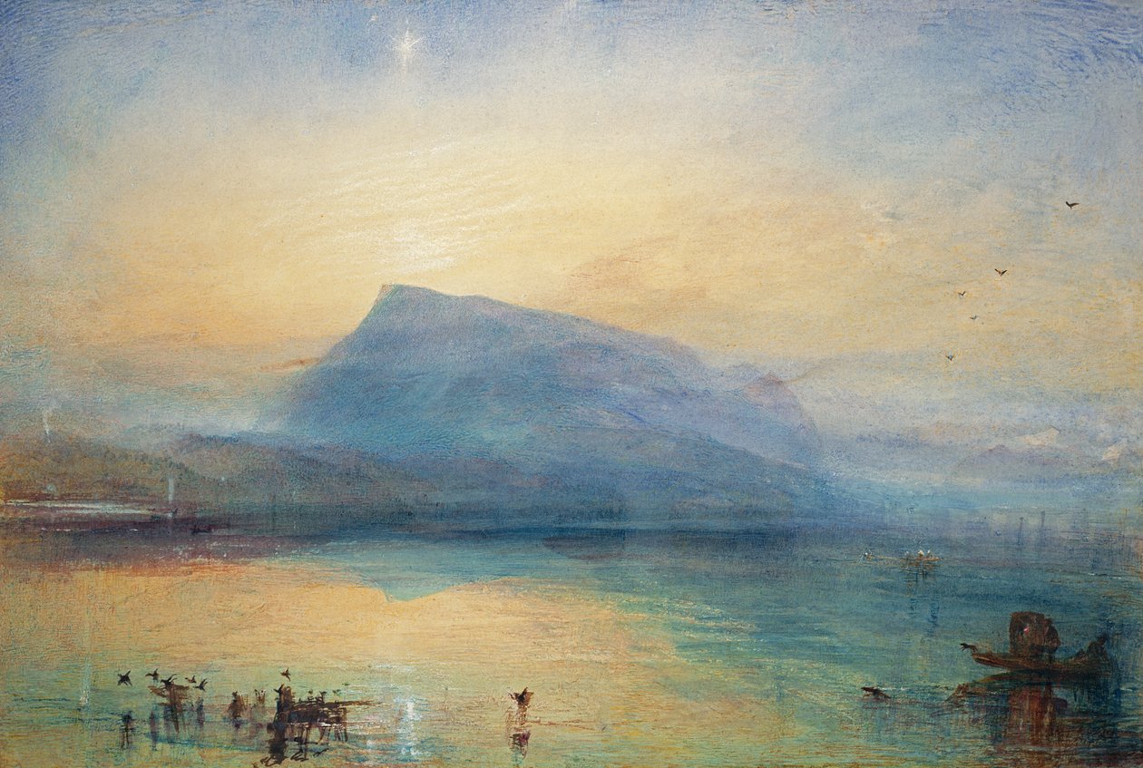 The Blue Rigi: Lake of Lucerne - Soloppgang, 1842 av Joseph Mallord William Turner