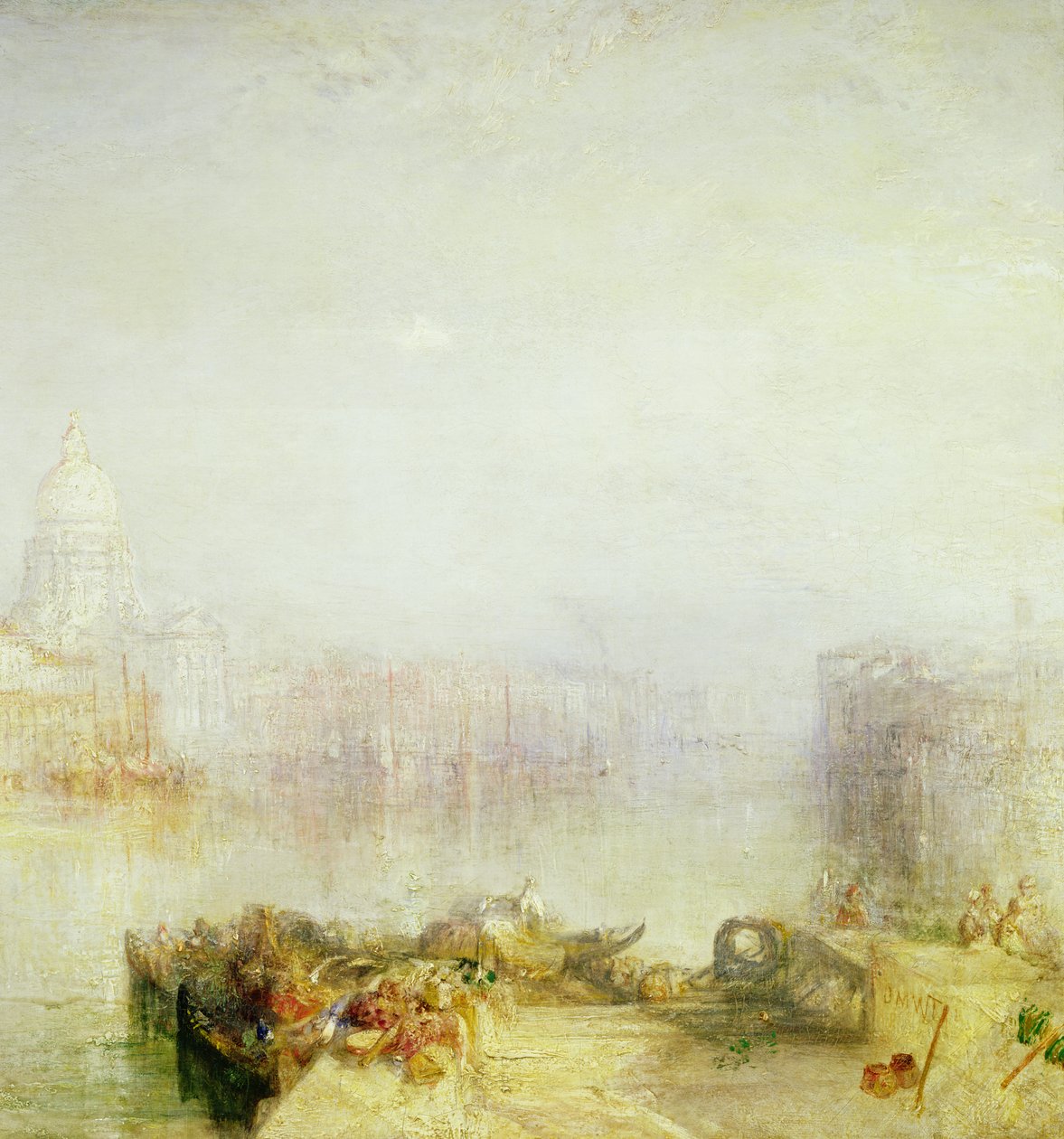 Dogana og Santa Maria della Salute, Venezia, 1843 (detalj) av Joseph Mallord William Turner