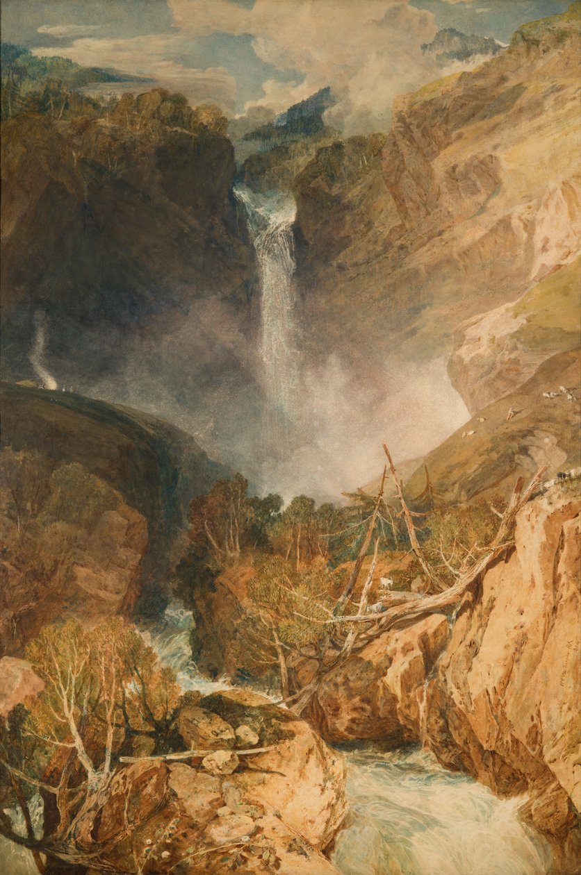 The Great Falls of the Reichenbach, 1804 av Joseph Mallord William Turner