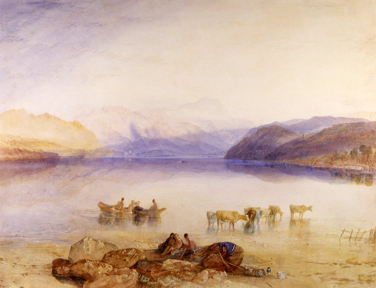 Ullswater, Cumberland, ca. 1835 av Joseph Mallord William Turner
