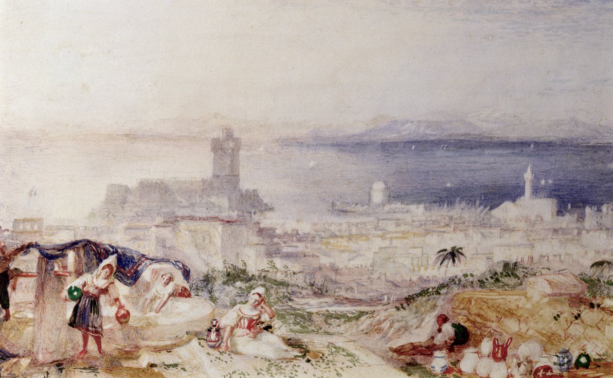 Utsikt over Rhodos av Joseph Mallord William Turner