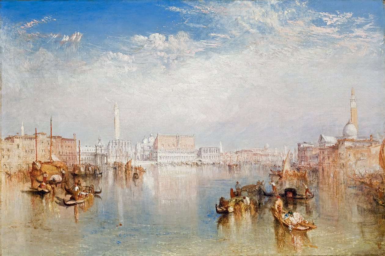 Utsikt over Venezia: Hertugpalasset, Dogana og en del av San Giorgio, 1841 av Joseph Mallord William Turner