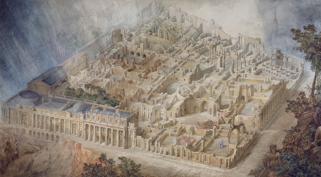 Bank of England som en ruin, 1830 av Joseph Michael Gandy