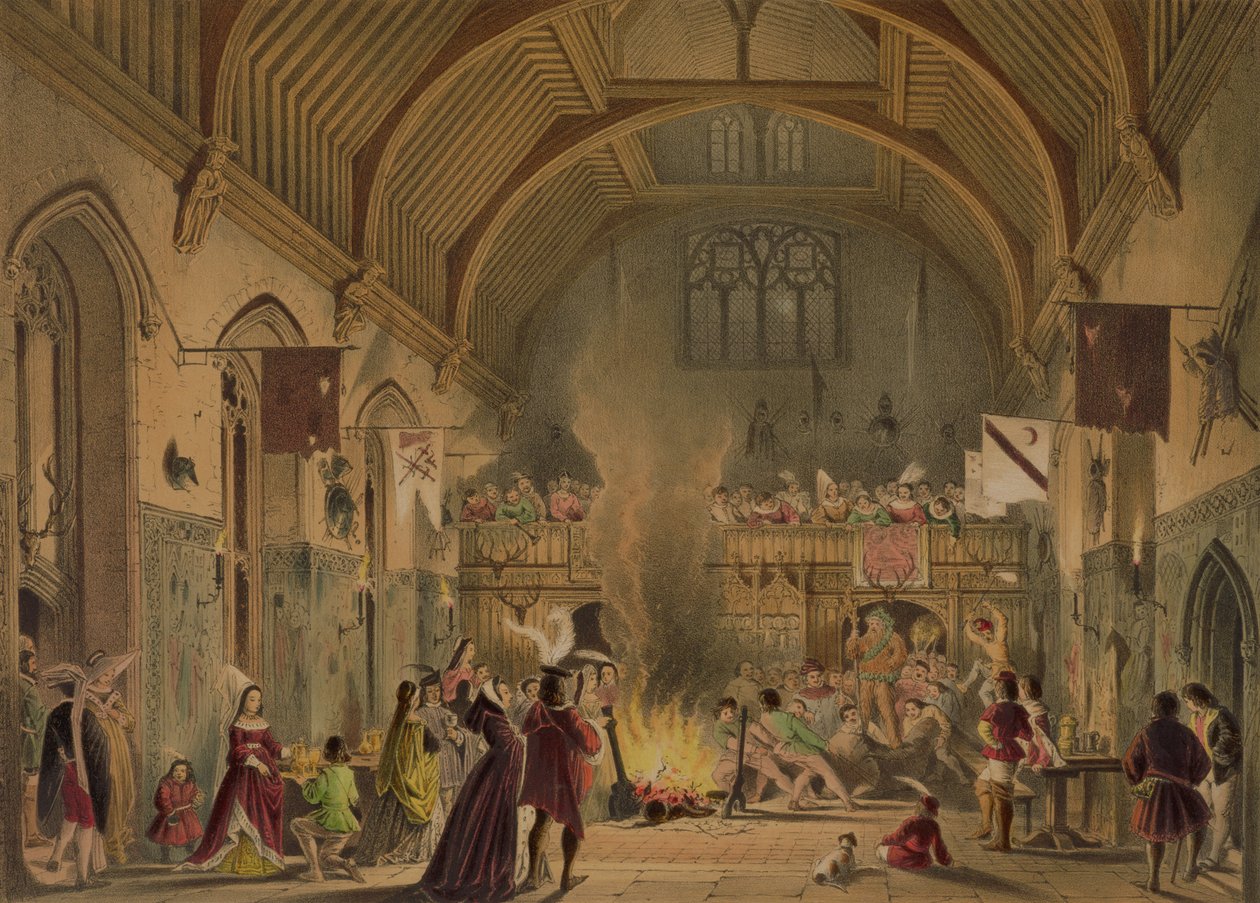 Bankett i baronsalen, Penshurst Place, Kent, fra 