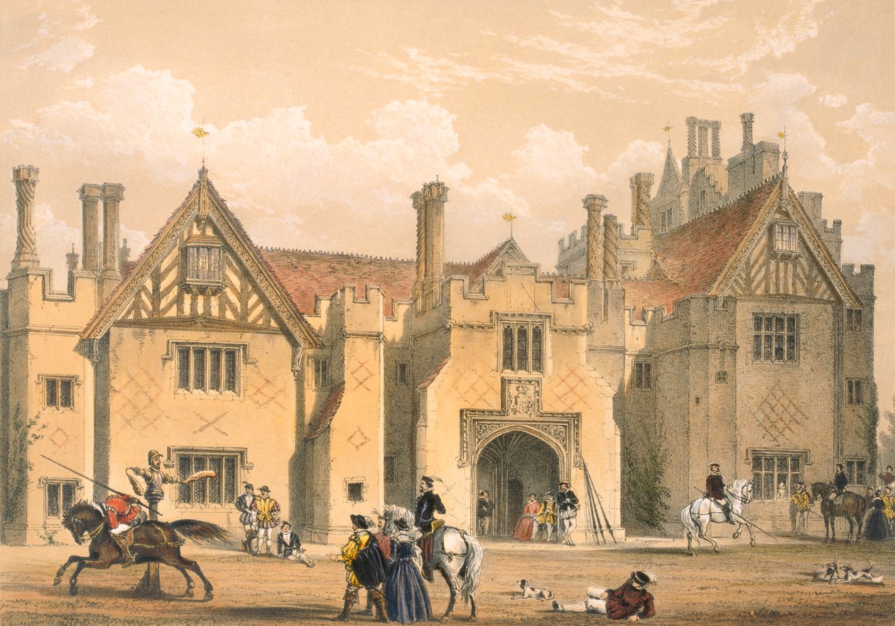 Joust practice, Compton Wynyates, Warwick, midten av 1600-tallet, fra 