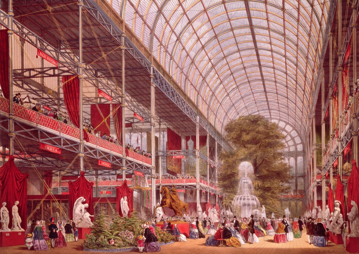 Transeptet på den store industriutstillingen i 1851, plate 4 fra 