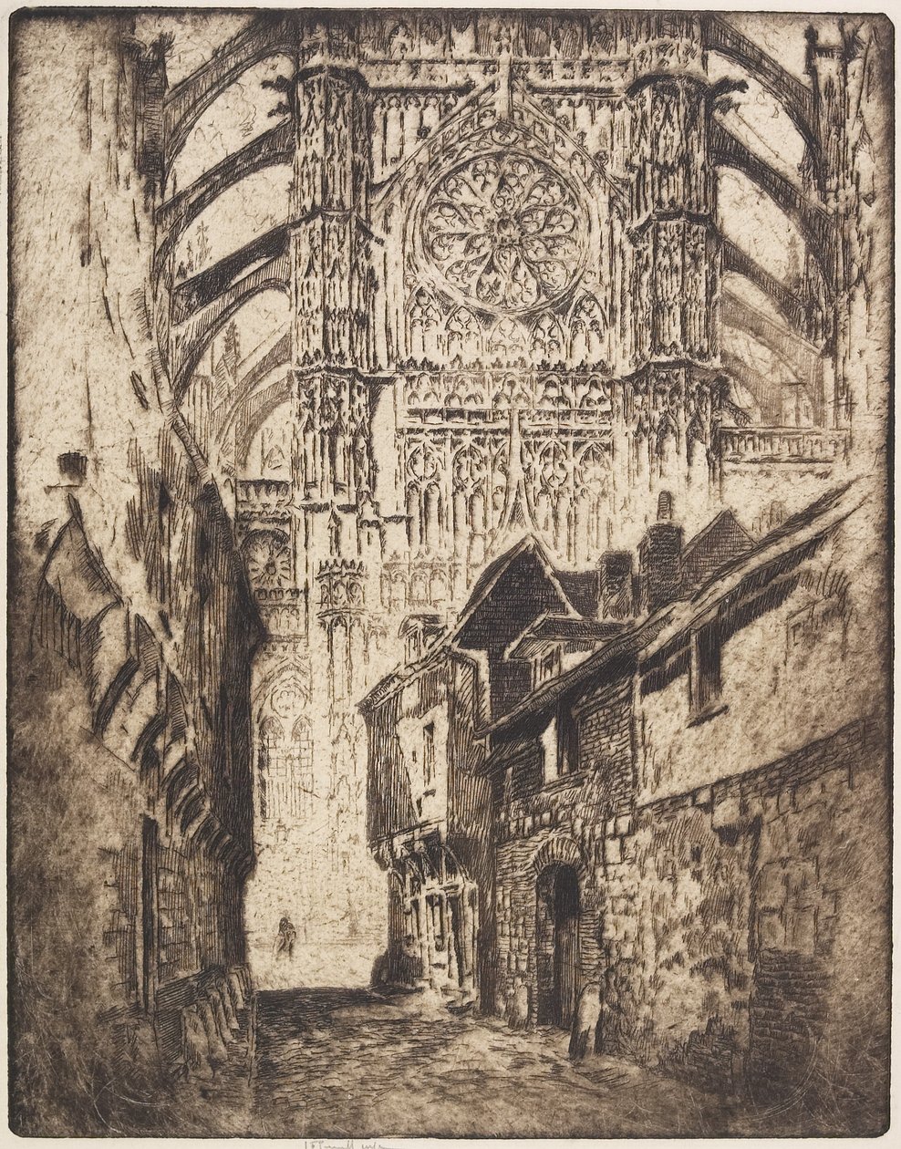 Rose Window, Beauvais, 1907 av Joseph Pennell