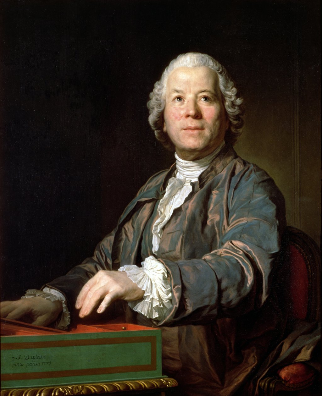 Christoph Willibald Gluck (1714-87) ved spinet, 1775 av Joseph Siffred Duplessis
