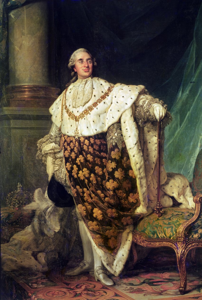 Portrett i full lengde av Louis XVI (1754-1793), konge av Frankrike og Navarra av Joseph Siffred Duplessis