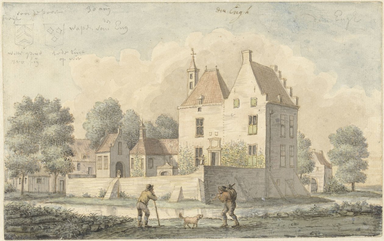 Castle De Eng ved Vleuten av Joseph Adolf Schmetterling