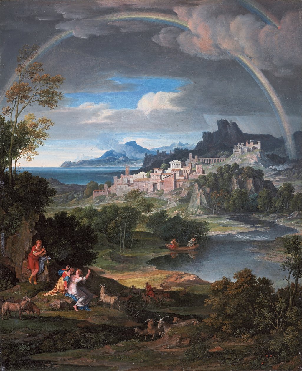 Heroisk landskap med regnbue, 1806 av Joseph Anton Koch