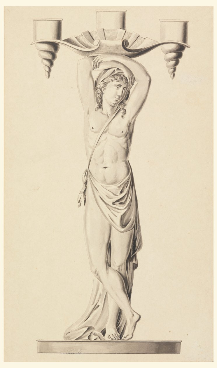 Design for en lysestake av Joseph Anton Seethaler Ii