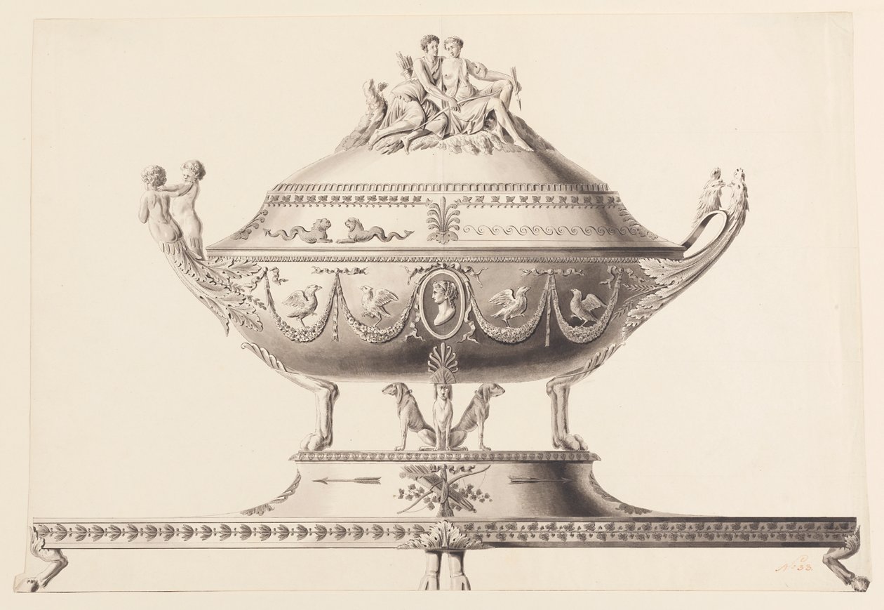Design for en terrin av Joseph Anton Seethaler Ii