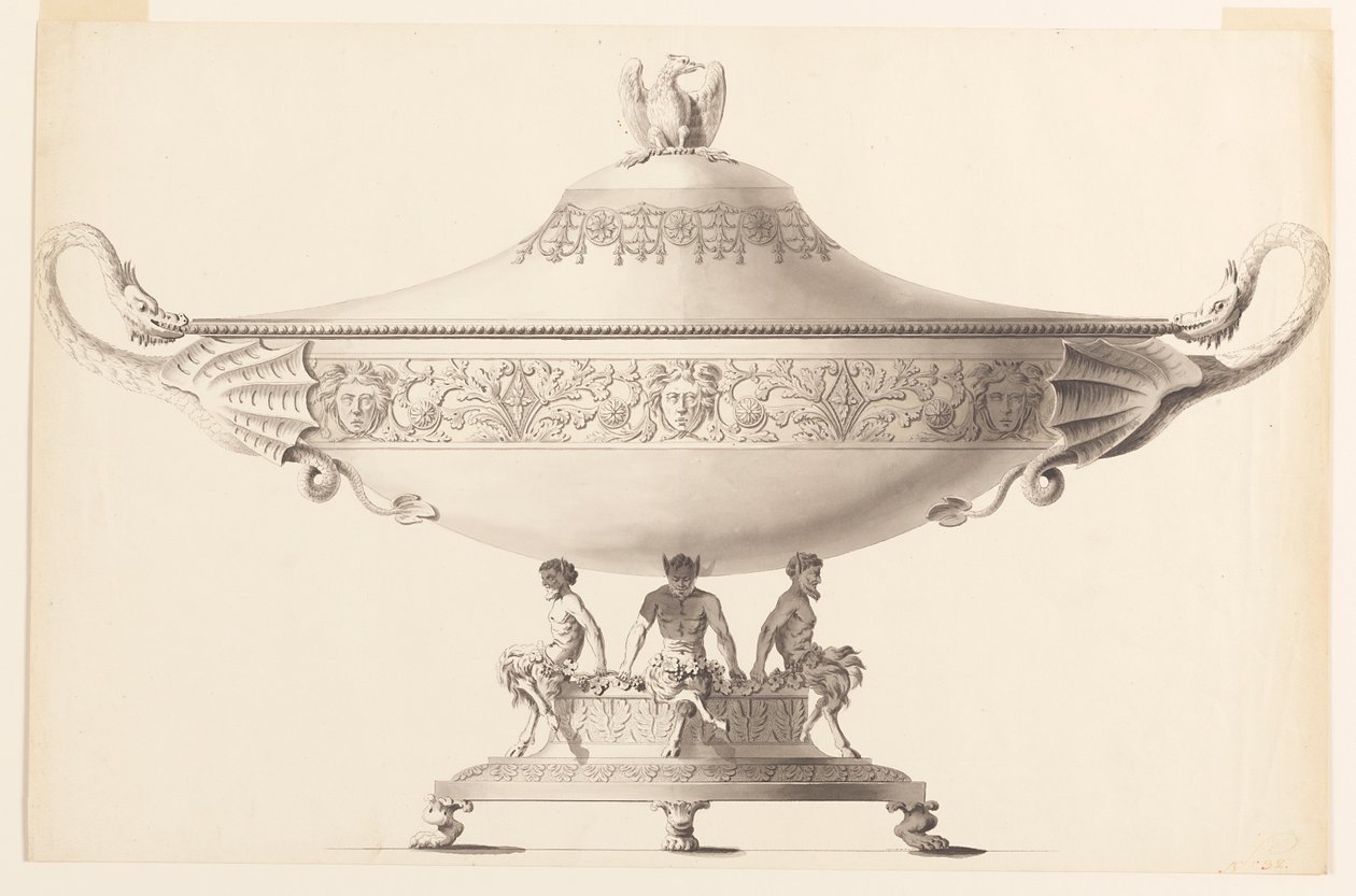 Design for en terrin av Joseph Anton Seethaler Ii