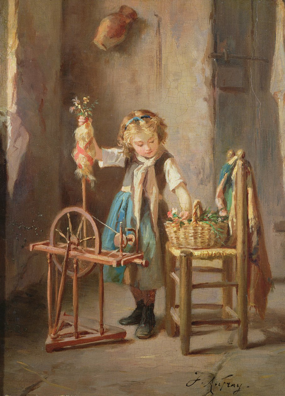 Ved det snurrehjul (panel) av Joseph Athanase Aufray