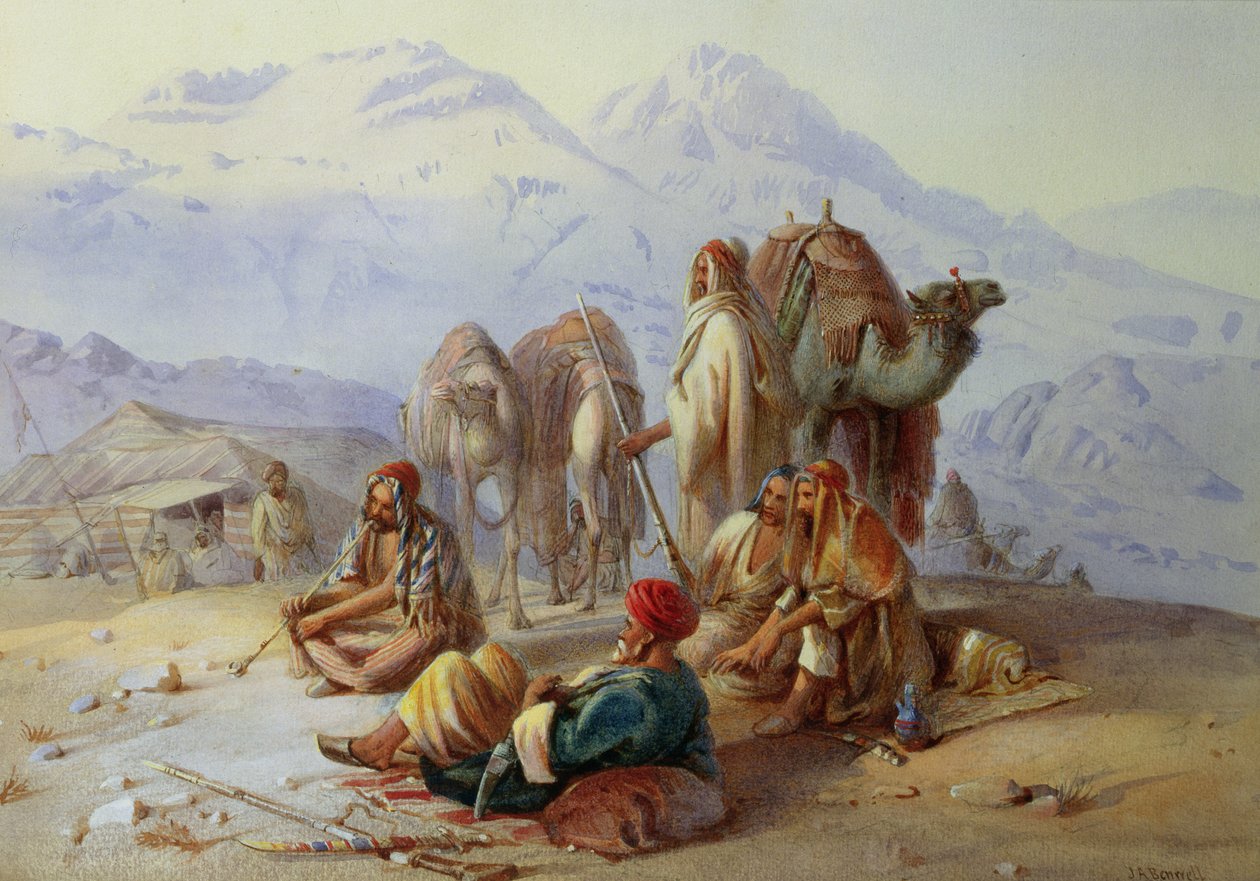 En arabisk leir (wc på papir) av Joseph Austin Benwell
