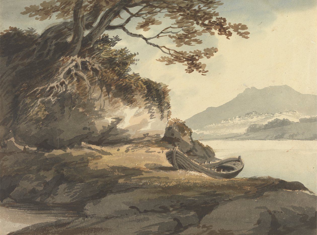 Båt ved en innsjø av Joseph Barber