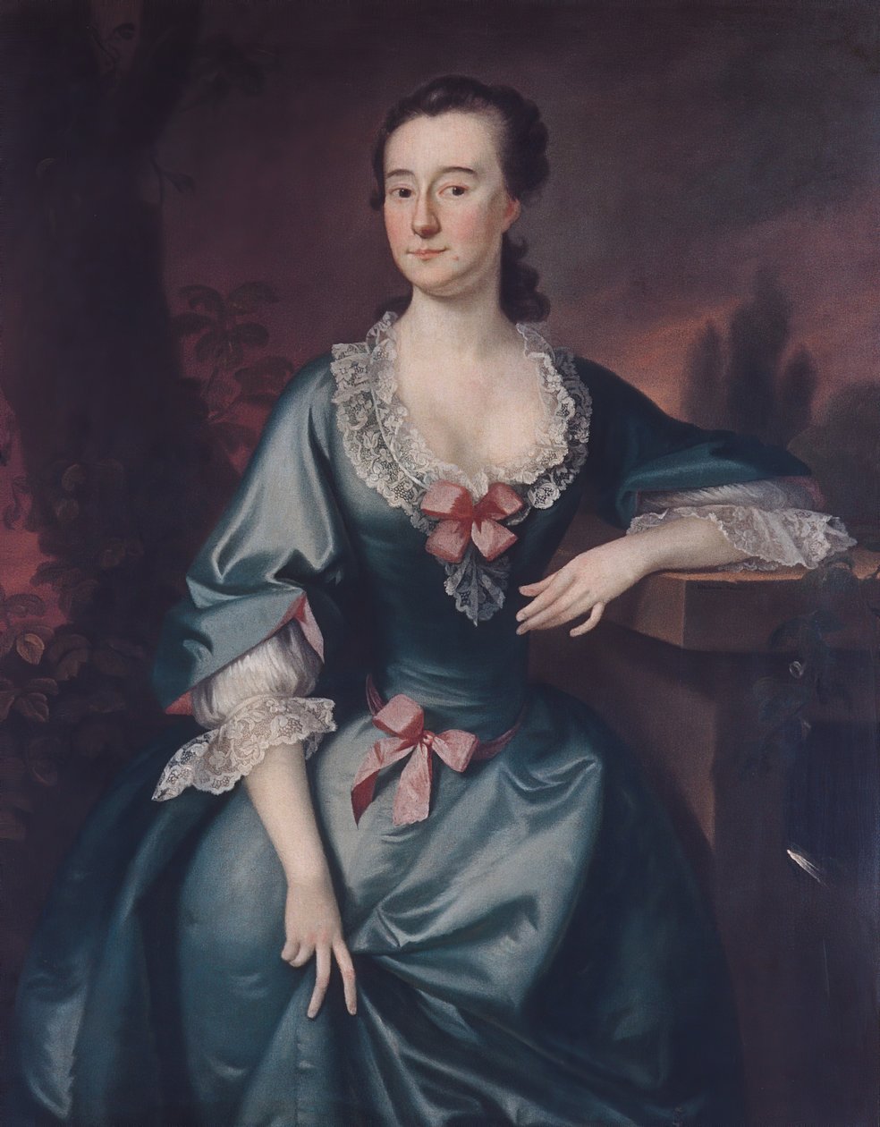 Mrs. David Chesebrough, 1754. av Joseph Blackburn