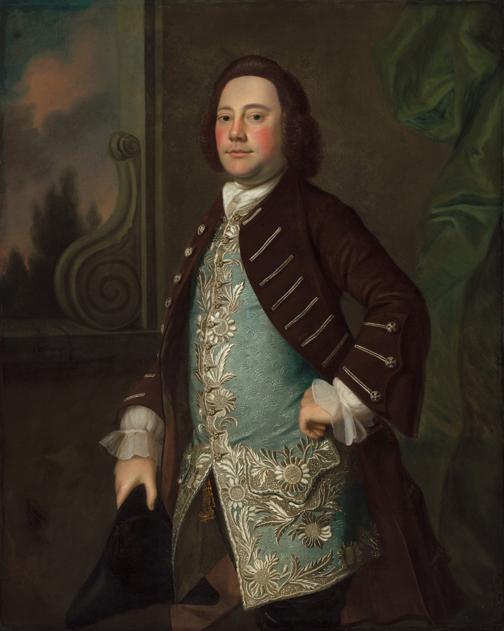 Portrett av en gentleman, ca. 1760. av Joseph Blackburn