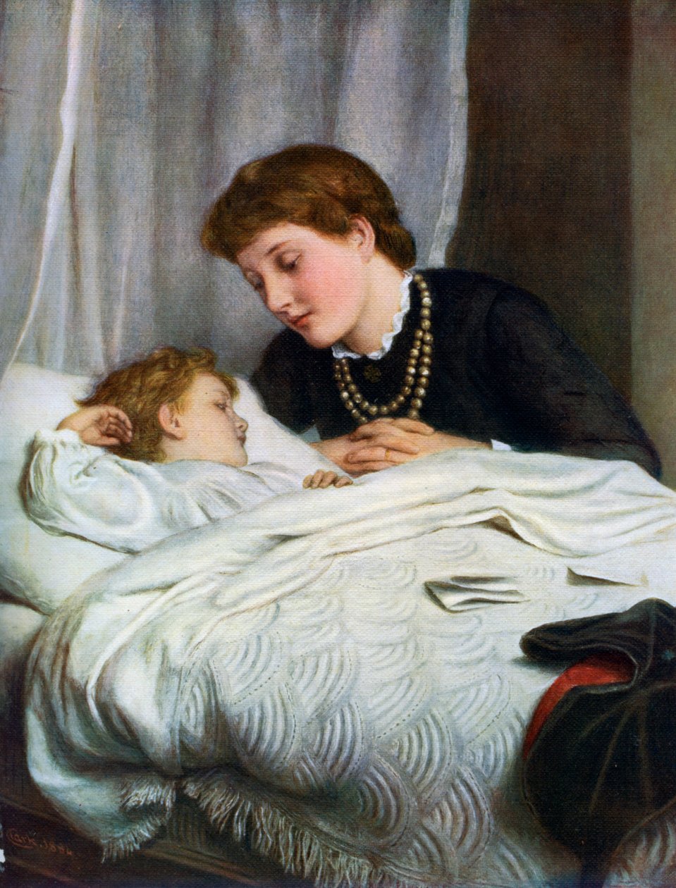 Mothers Darling, 1884, 1912. av Joseph Clark