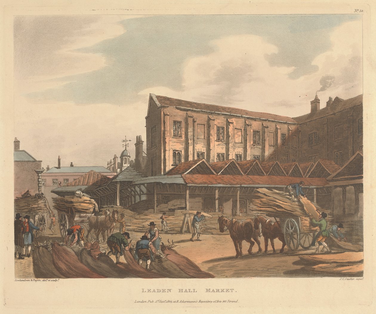 Leaden Hall Market av Joseph Constantine Stadler