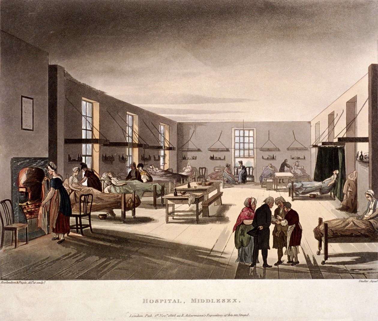 Mortimer Street, Marylebone, London, 1808 av Joseph Constantine Stadler