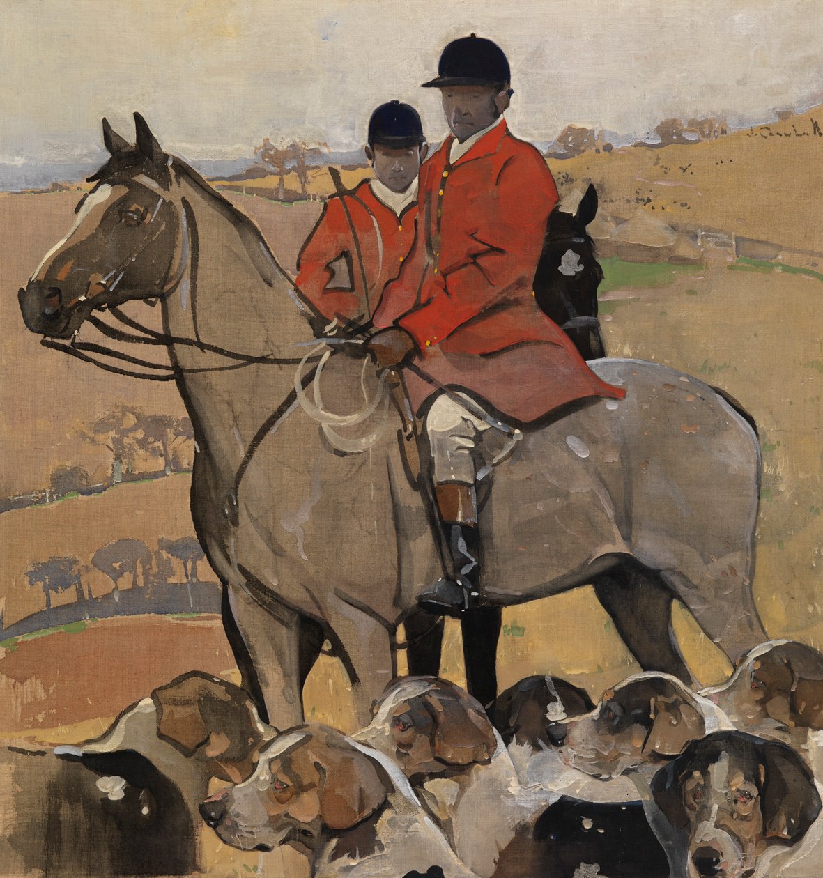 The Meet (gouache på lin) av Joseph Crawhall