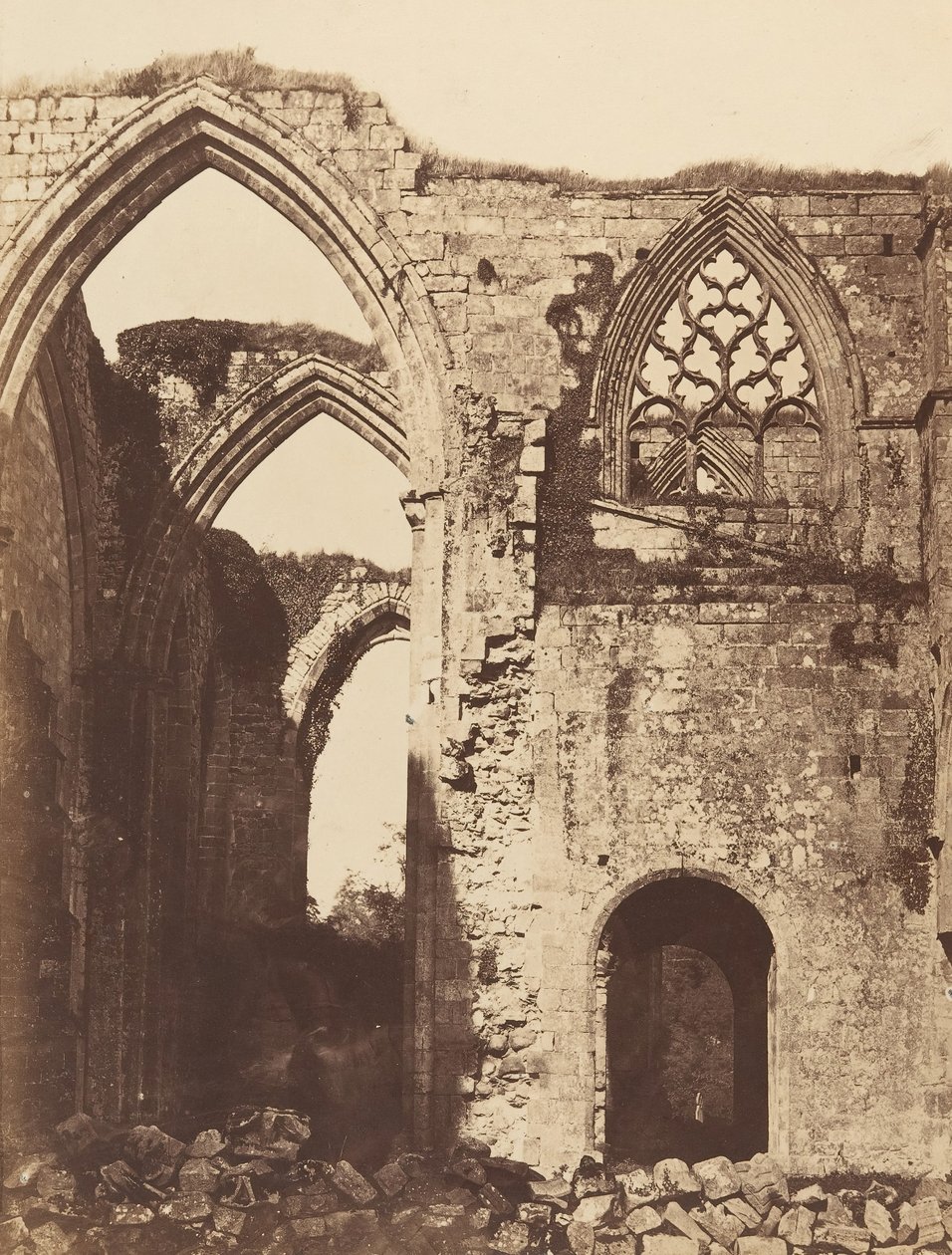 Bolton Priory. Fra sør, 1850-årene. av Joseph Cundall