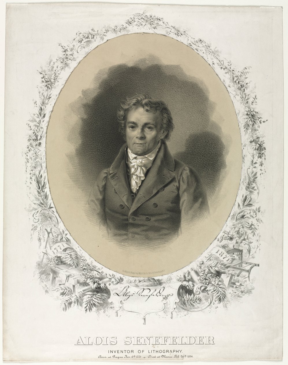 Alois Senefelder, 1871. av Joseph F. Knapp