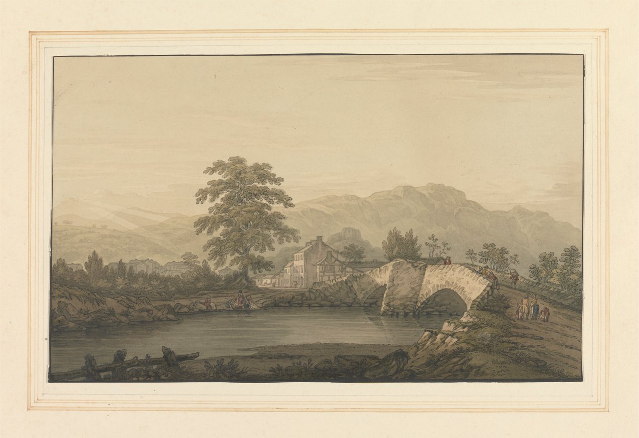 Nr. Inngang til Keswick & Bridge av Joseph Farington