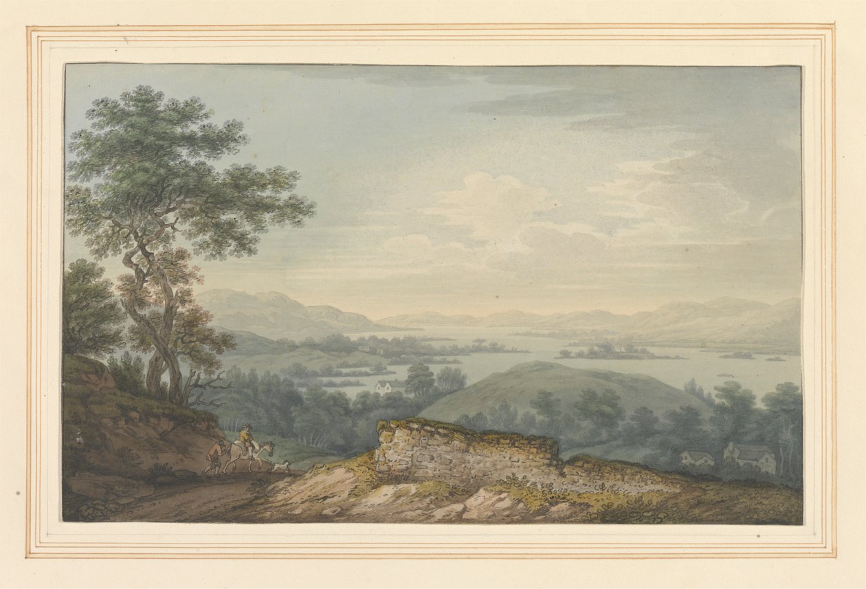 Utsikt over Windermere og Great Island av Joseph Farington
