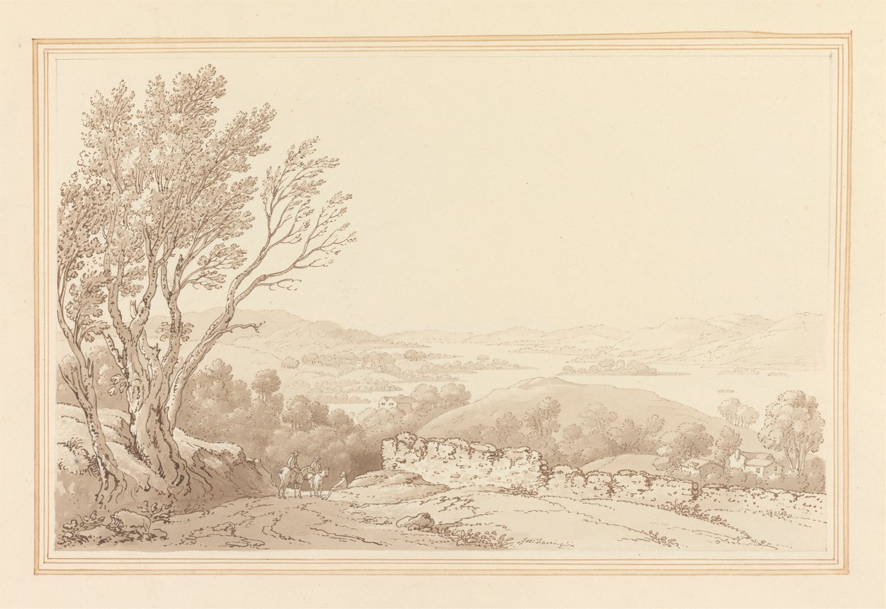 Utsikt over Windermere ovenfra Barig av Joseph Farington