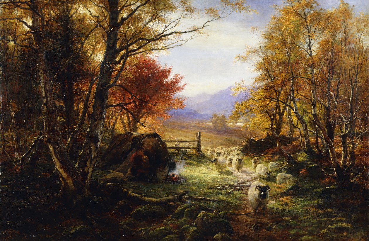 Skifte beite, kveld, av Joseph Farquharson