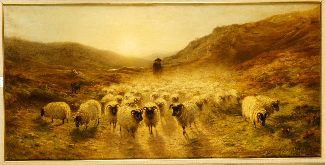Leaving the Hills, 1874 av Joseph Farquharson