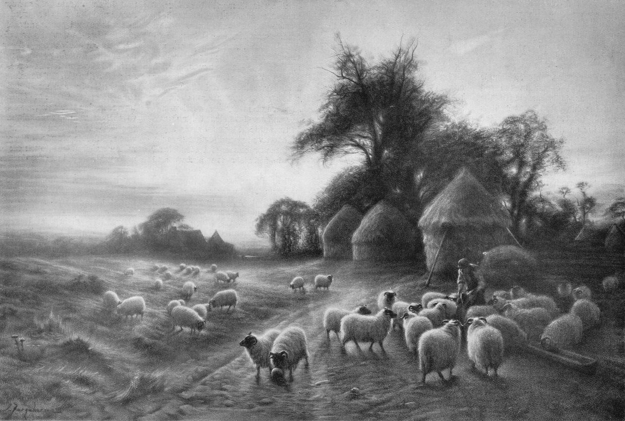 Sauefôring, c1890, 1911 av Joseph Farquharson