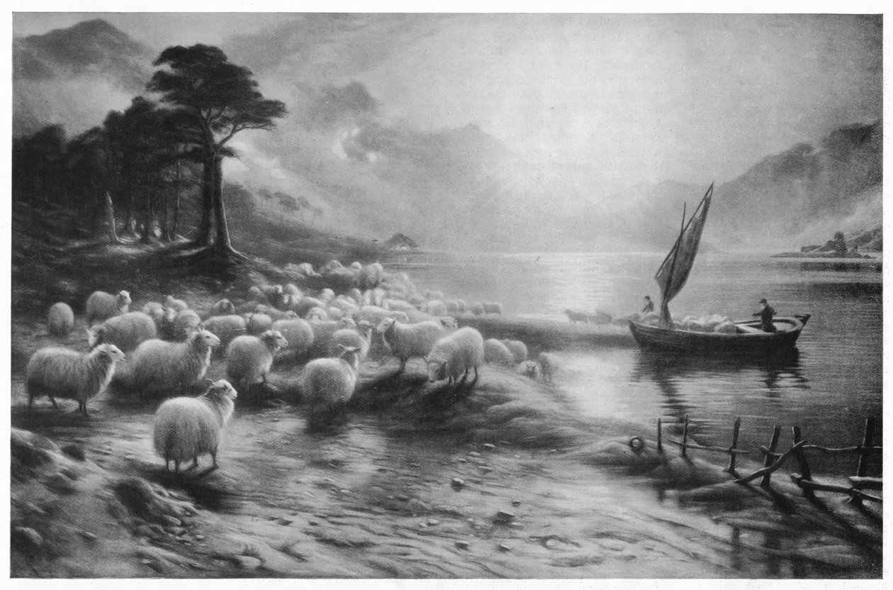 Fergen på innsjøen, c1890, 1911 av Joseph Farquharson