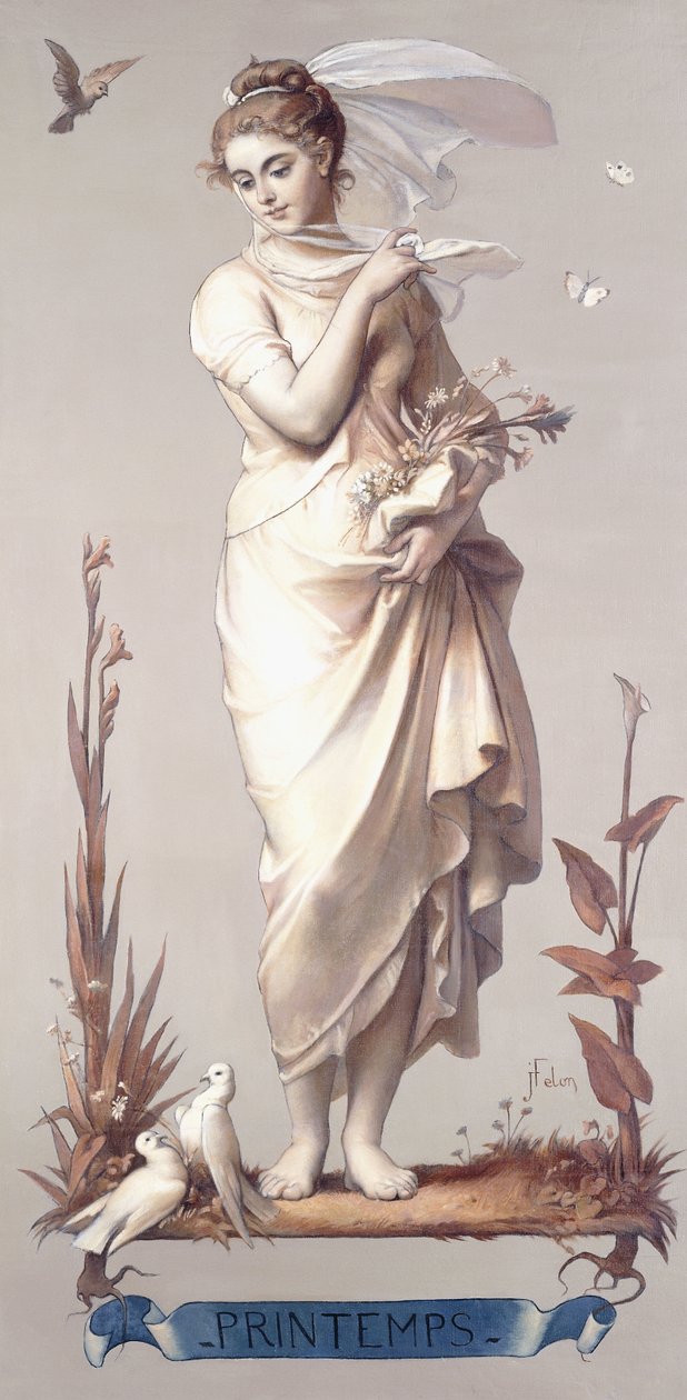 De fire årstidene - Printemps, 1873-74 av Joseph Felon