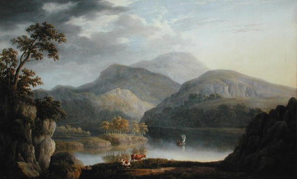 Et innsjølandskap av Joseph Francis Gilbert