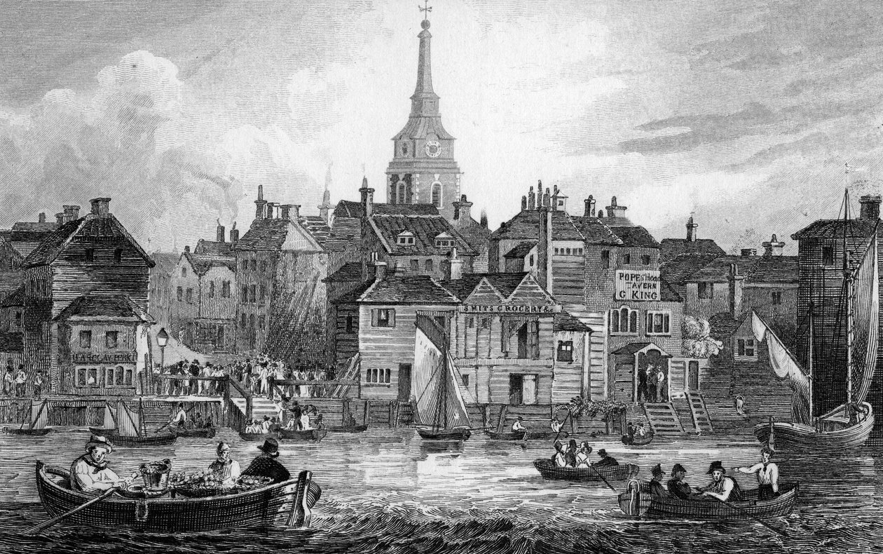 Gravesend, gravert av Josiah Henshall, 1832 av Joseph Fussell