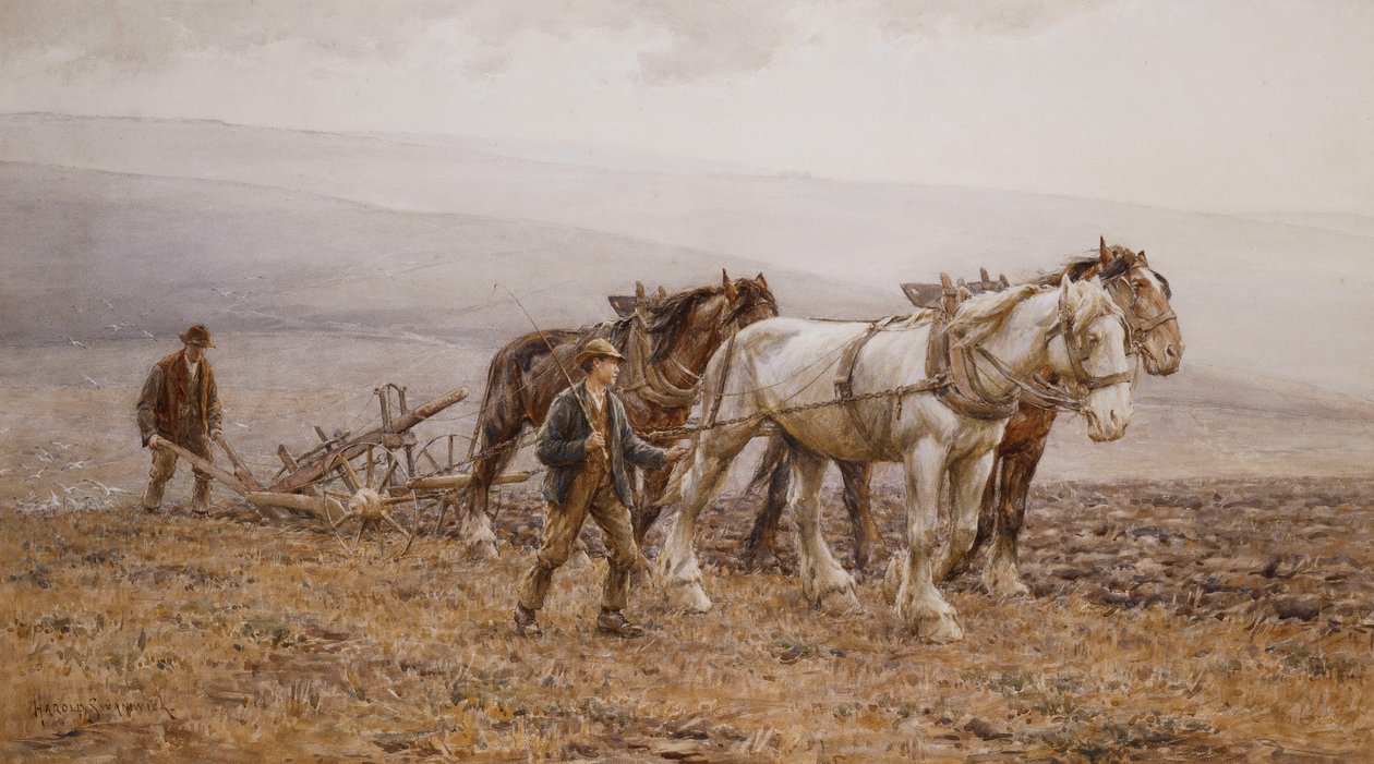 The Ploughman Wilmington Polegate, nær Eastbourne, av Joseph Harold Swanwick
