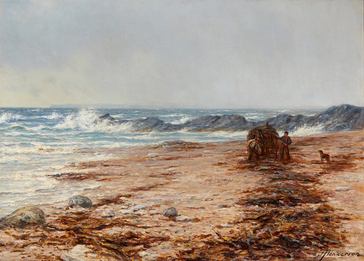 Gathering Kelp (olje på lerret) av Joseph Henderson