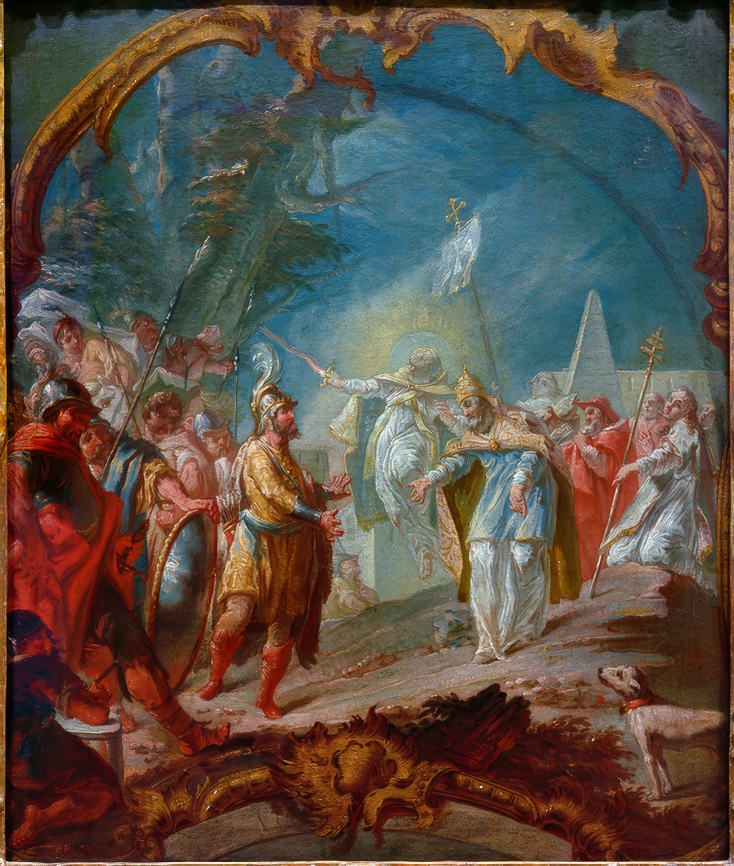 Attila før pave Leo I. av Joseph Ignaz Appiani