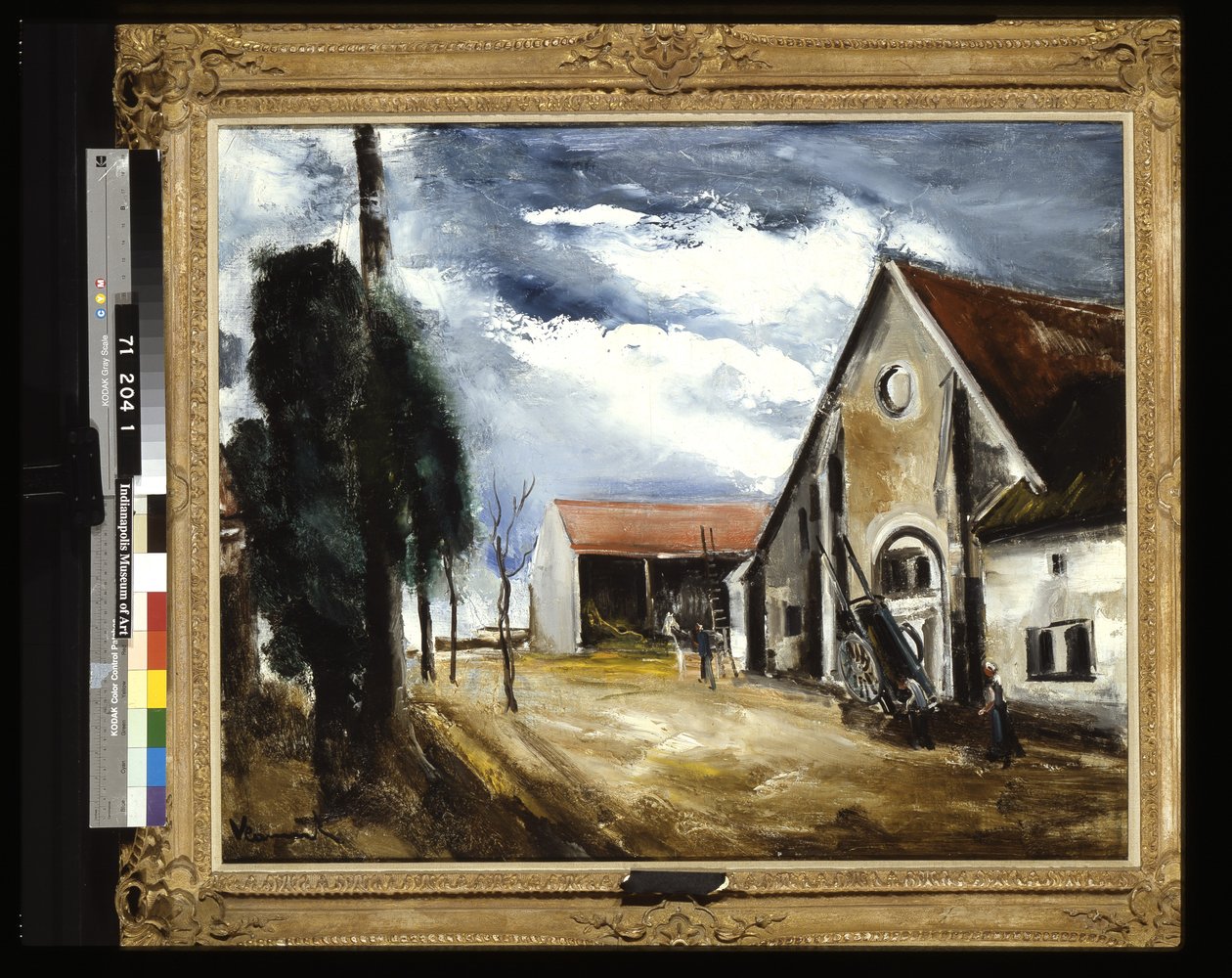 Gårdsgård (olje på lerret) av Joseph Jacob Plenck