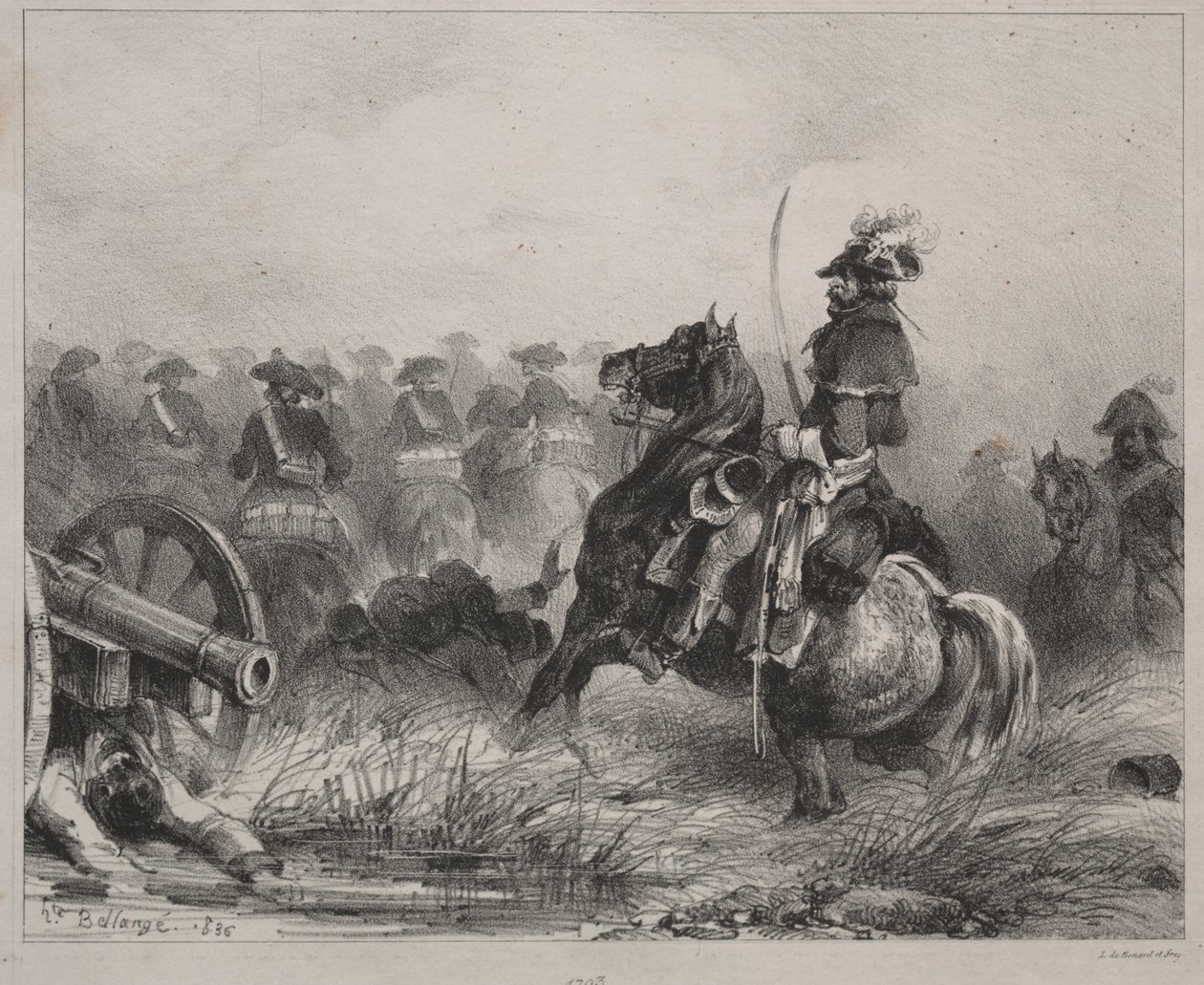 Kavaleriscene av Joseph Louis Hippolyte Bellange
