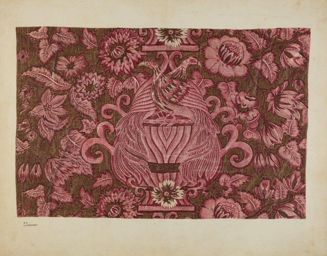 Trykket bomull, ca. 1940. av Joseph Lubrano