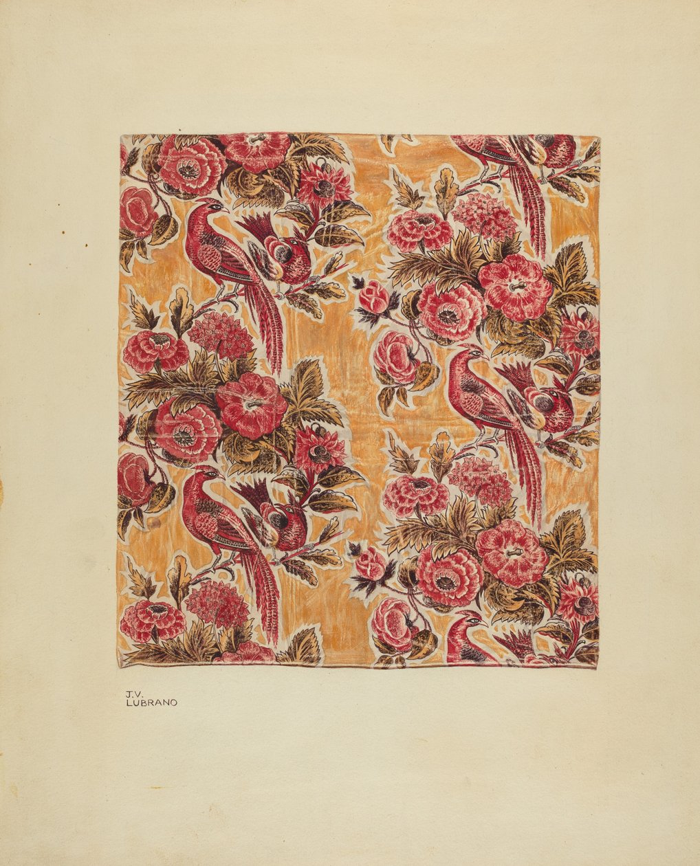 Gul glasert chintz, ca. 1939. av Joseph Lubrano