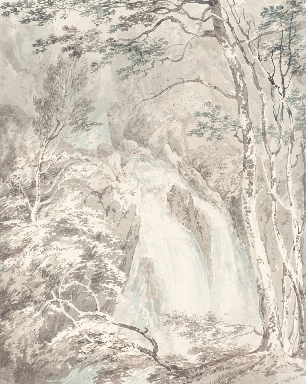 En foss av Joseph Mallord William Turner