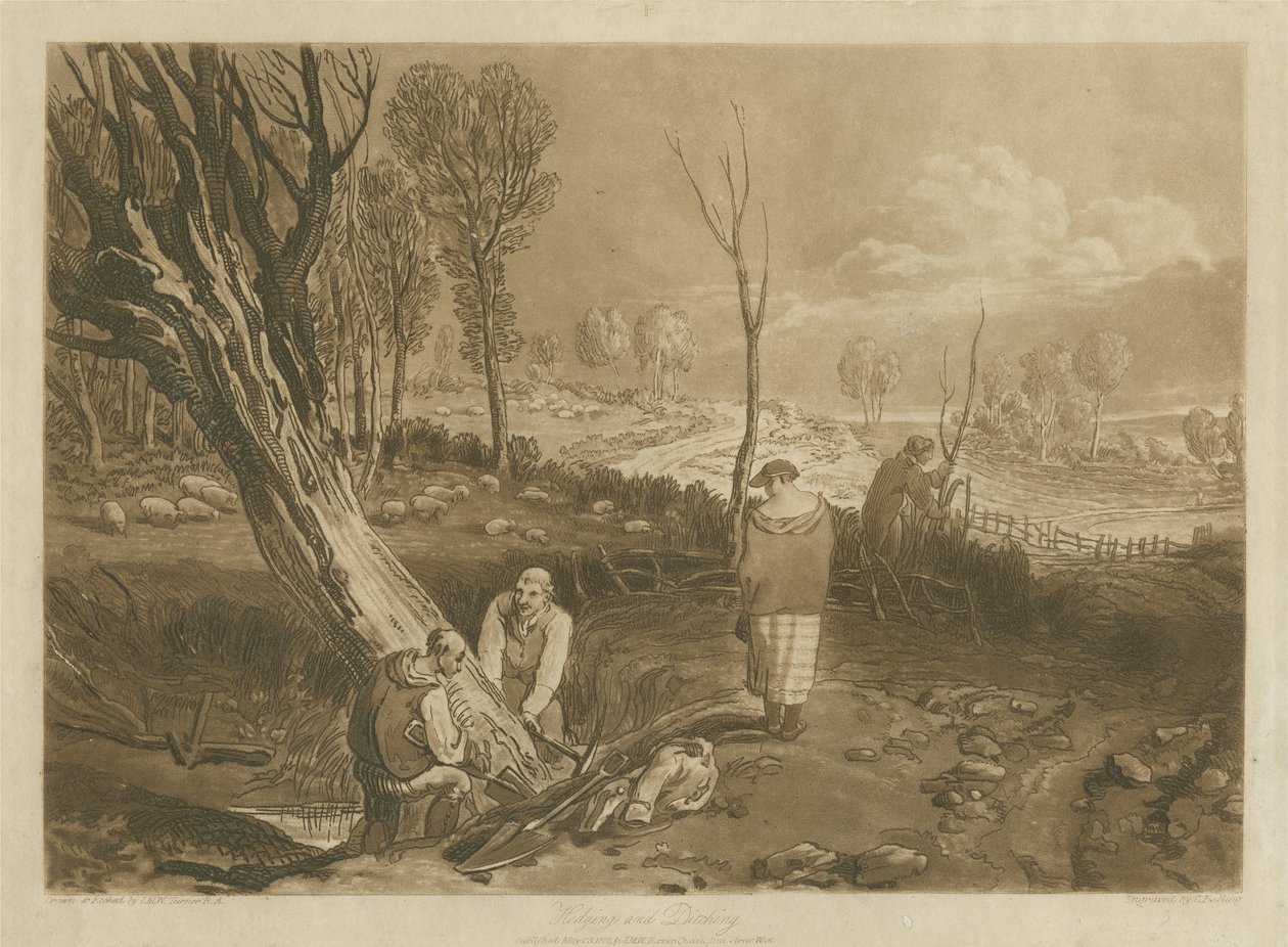 Sikring og grøfting, ca. 1860 av Joseph Mallord William Turner
